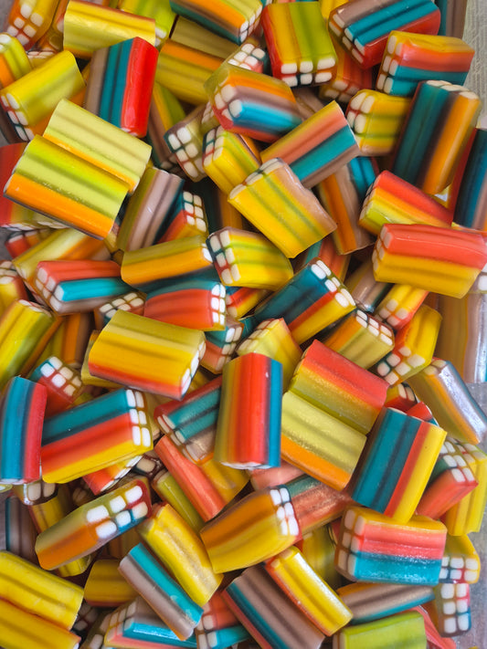 Briques multicolores lisses (100gr)