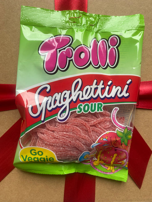 Sachet spaghettini fraise Trolli (100gr)