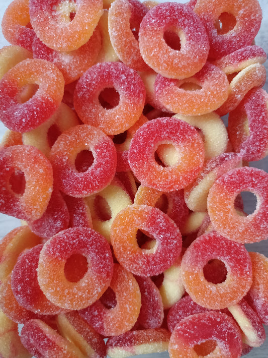 Anneaux sucrés pêche (100gr)