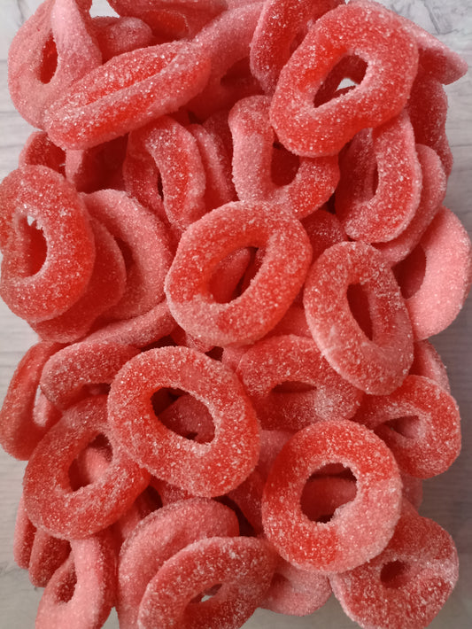 Anneaux sucrés fraise (100gr)