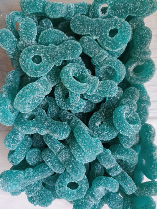 Tétines bleues framboise (100gr)